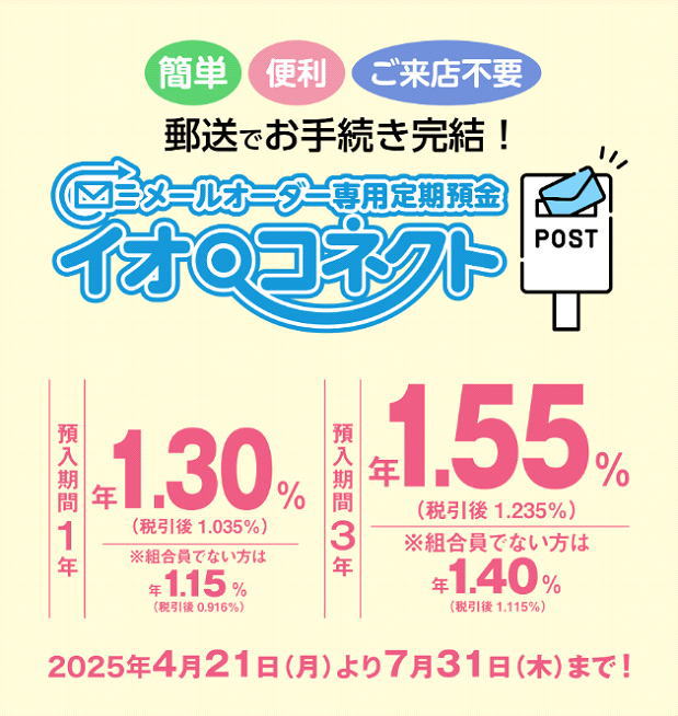 メールオーダー専用定期預金イオ・コネクト