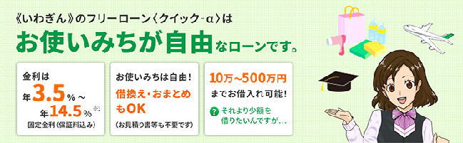 岩手銀行のフリーローン