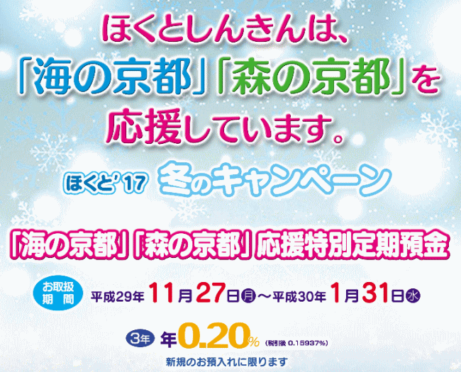 「森の京都」「海の京都」応援等別定期預金