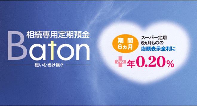 相続専用定期預金「Baton」