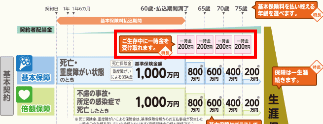 終身保険新ながいきくん(おたのしみ型)