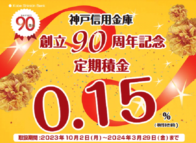 創立90周年記念定期積金