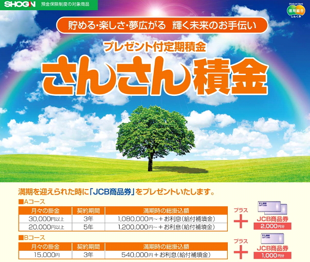積み立て定期預金「さんさん積金」